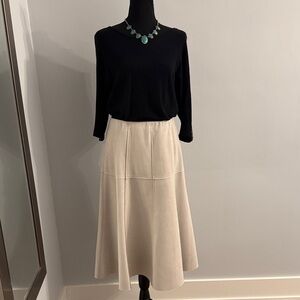 Elegant Cream A-Line Skirt